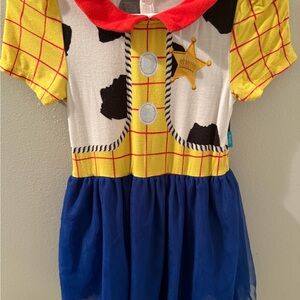 Posh Peanut and Disney Woody Inspired Onesie Dress - Yellow, Blue, Red
